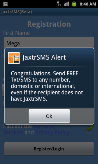 jaxtrSMS Besplatno slanje SMS poruka!